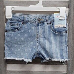 Girls' Printed Jean Shorts | Cat & Jack | X Small (4/5)